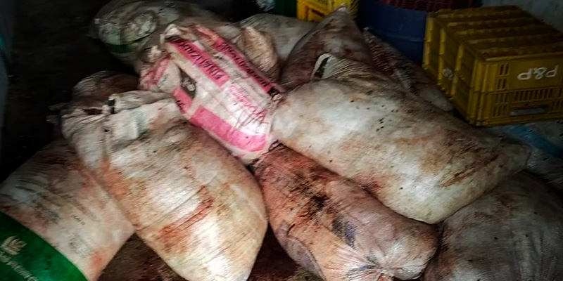 Alrededor de 10 toneladas de carne no apta para el consumo humano han sido incautadas este año en Donmatías.